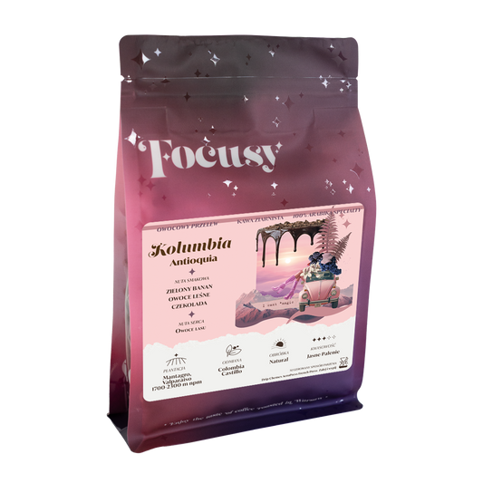 KOLUMBIA ANTIQUIA NATURAL  Palarnia kawy Focusy kawa specialty Warszawa Wilanów Sylwia Rachfalska arabika robusta ziarno kawy ekspres cappuccino alternatywy drip chemex
