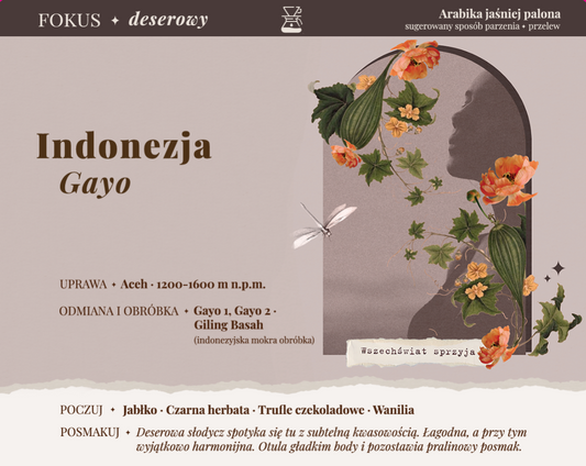 INDONEZJA Gayo ✦ deserowy przelew 250 g