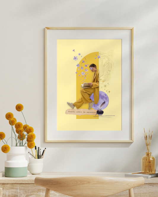 Kolaż cyfrowy z afirmacją ✦ TIGER