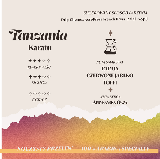 TANZANIA KONESSO RED HONEY KARATU  Palarnia kawy Focusy kawa specialty Warszawa Wilanów Sylwia Rachfalska arabika robusta ziarno kawy ekspres cappuccino alternatywy drip chemex OPIS