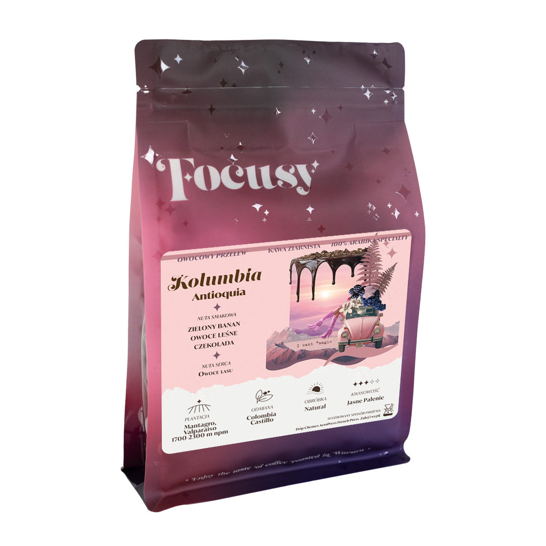 KOLUMBIA ANTIQUIA NATURAL  Palarnia kawy Focusy kawa specialty Warszawa Wilanów Sylwia Rachfalska arabika robusta ziarno kawy ekspres cappuccino alternatywy drip chemex 