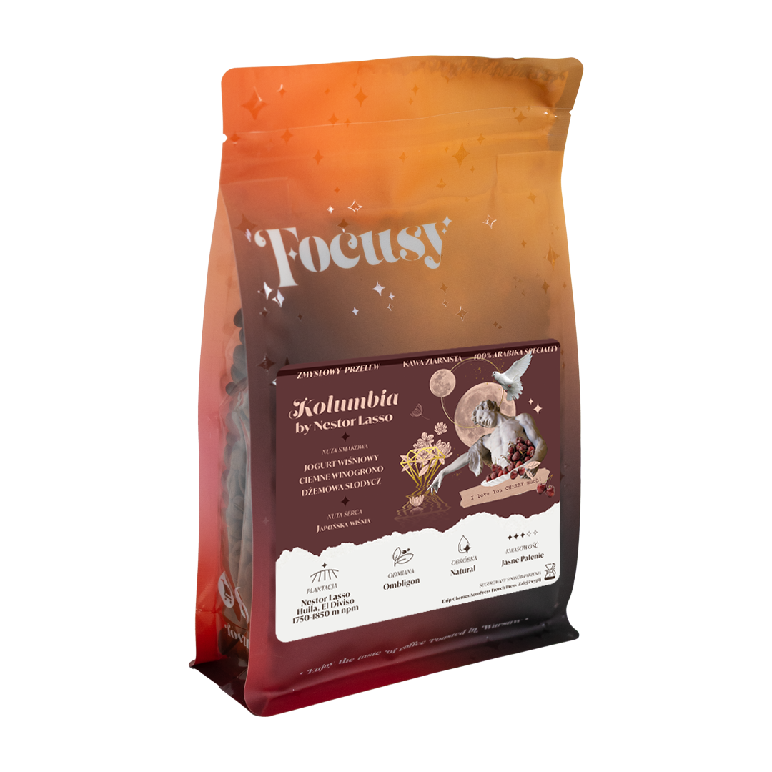 KOLUMBIA OMBLIGON NESTOR LASSO Palarnia kawy Focusy kawa specialty Warszawa Wilanów Sylwia Rachfalska arabika robusta ziarno kawy ekspres cappuccino alternatywy drip chemex