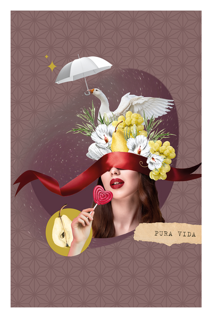 Kolaż cyfrowy z afirmacją  ✦  PARASOL