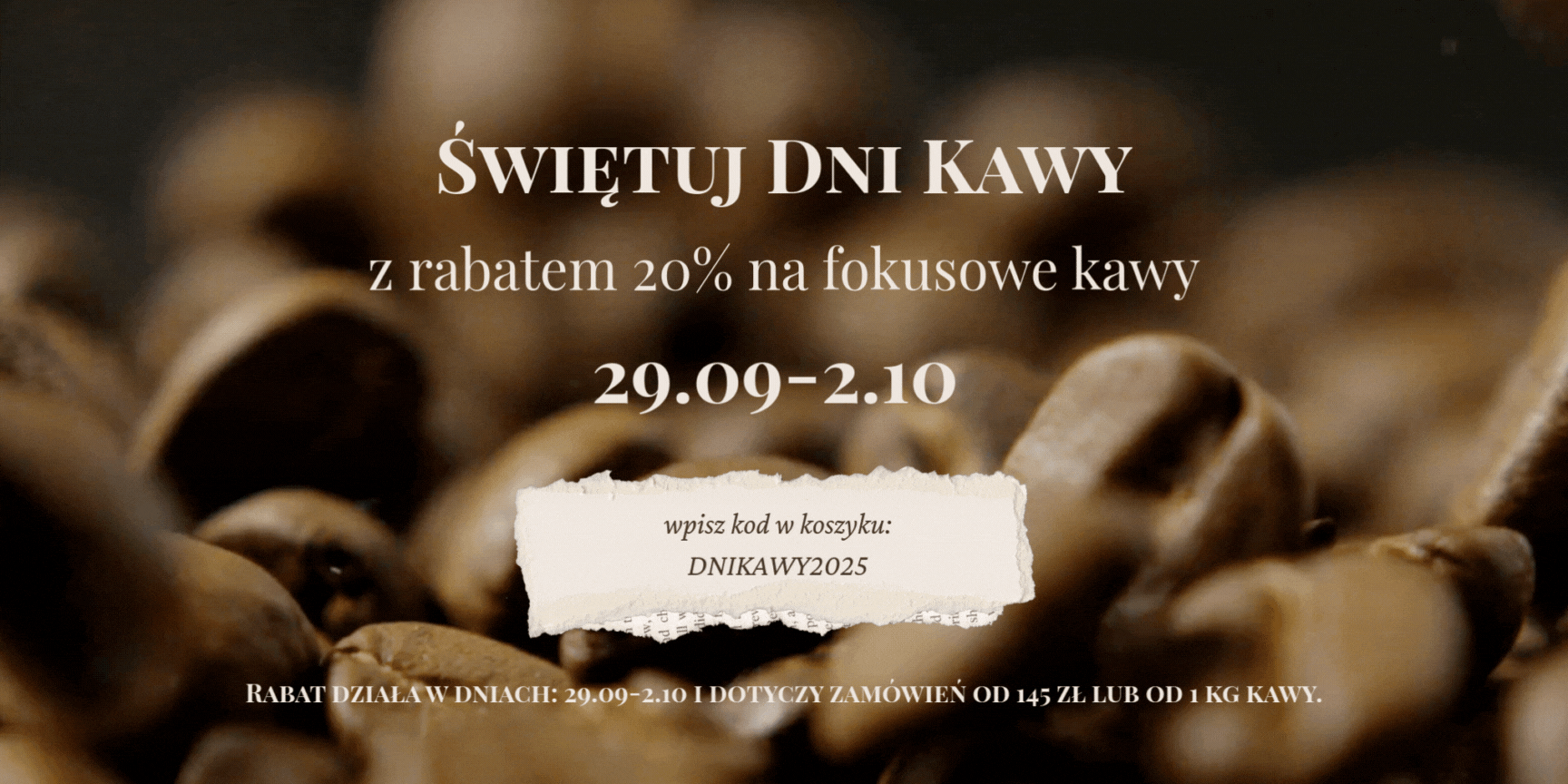 Palarnia kawy Focusy Warszawa Sylwia Rachfalska dni kawy swiatowe dni kawy 2025 rabat promocja