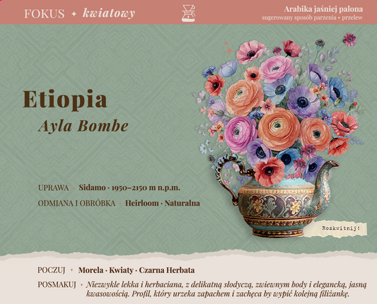 ETIOPIA Ayla Bombe ✦ kwiatowy przelew 250 g