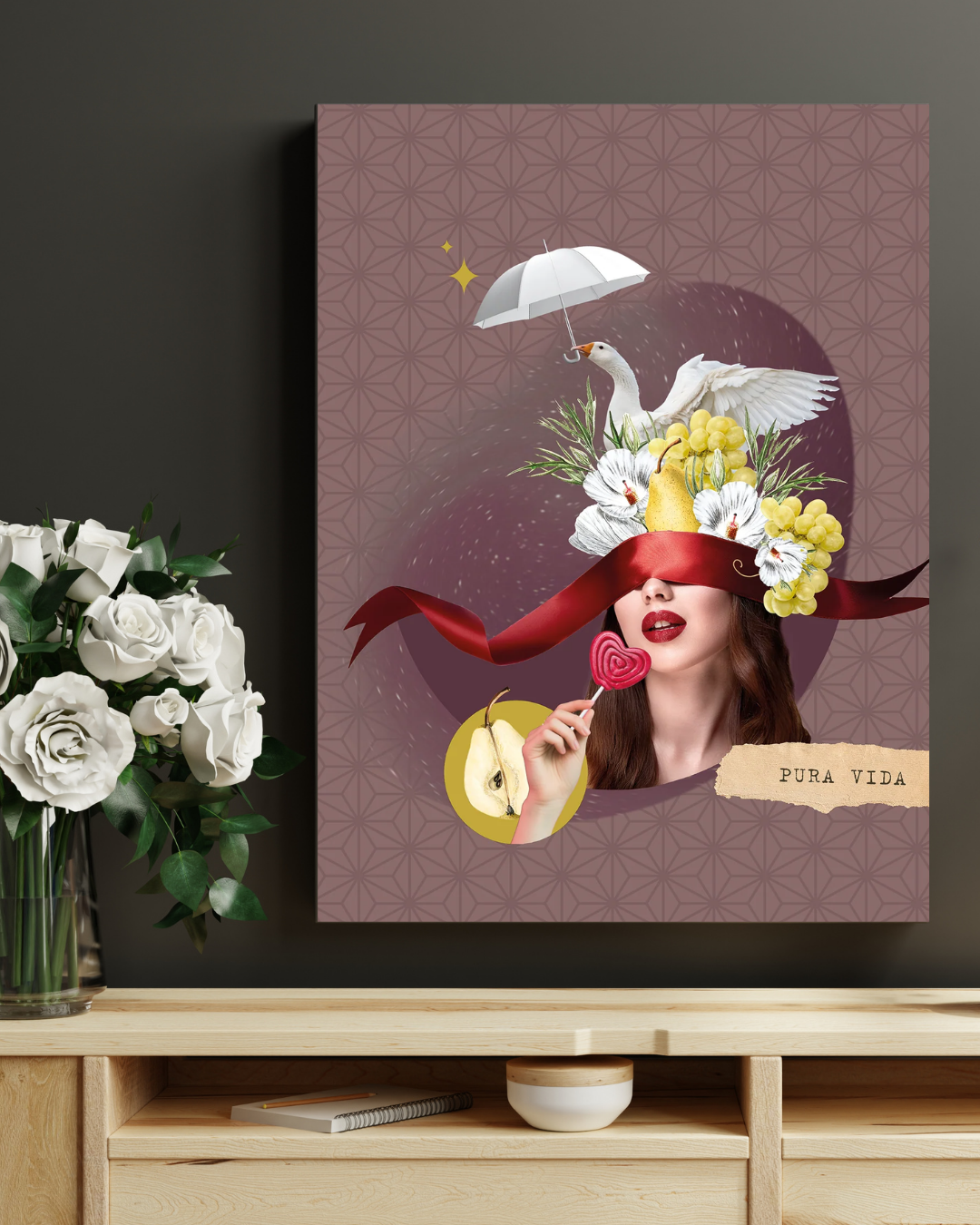 Kolaż cyfrowy z afirmacją  ✦  PARASOL