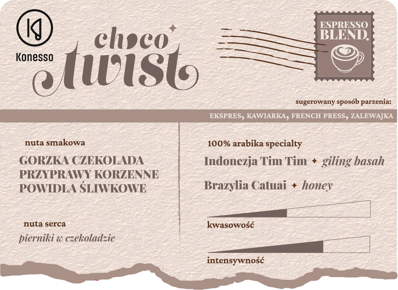 Choco Twist ✦ espresso z twistem 250 g