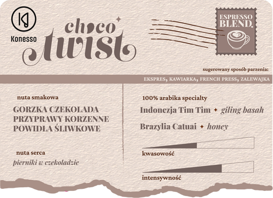 Choco Twist ✦ espresso z twistem 250 g
